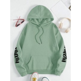 Plus Size - Bear Mom - Hooded Sweatshirt