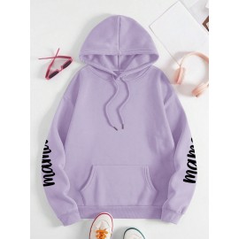Plus Size - Bear Mom - Hooded Sweatshirt