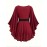 Plus Size Solid Keyhole Neck Belted Top, Ruched Flare Sleeve Chain Decor Elegant Top For Spring & Fall, Women's Plus Size Clothing