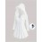 Plus Size - Plus Size Solid Color Surplice Ribbed Textured Fleece Trim Hooded Top