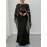 Plus Size, Women's Elegant Formal Party gala evening gown - Navy Blue, Stretchy fit-and-flare dress, Machine Washable for Weddings, Awards, State Events - Plus Size Available, Evening Party Dress