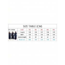 Plus Size Casual Long Sleeve Tunic Dress, Cotton Blend, Slight Stretch, Solid Color, Loose Fit, with Lapel Collar, Tassel Detail, for Fall/Winter